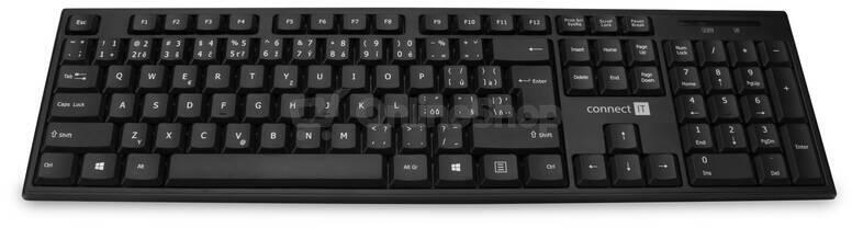 CONNECT IT Combo bezdrátová černá klávesnice + myš, 2,4GHz, USB, CZ + SK layout, černá (CKM-7500-CS)