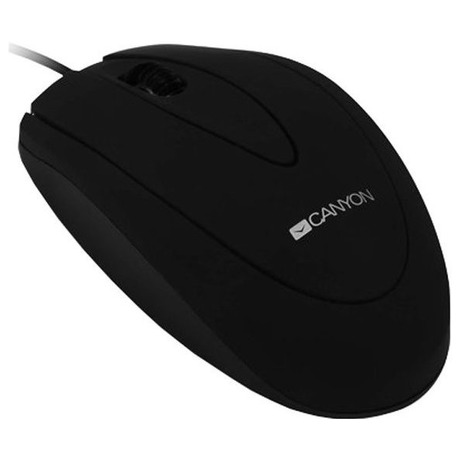 CANYON CMS1 drátová USB myš s 3 tlačítky, 800 dpi, černá (CNE-CMS1)