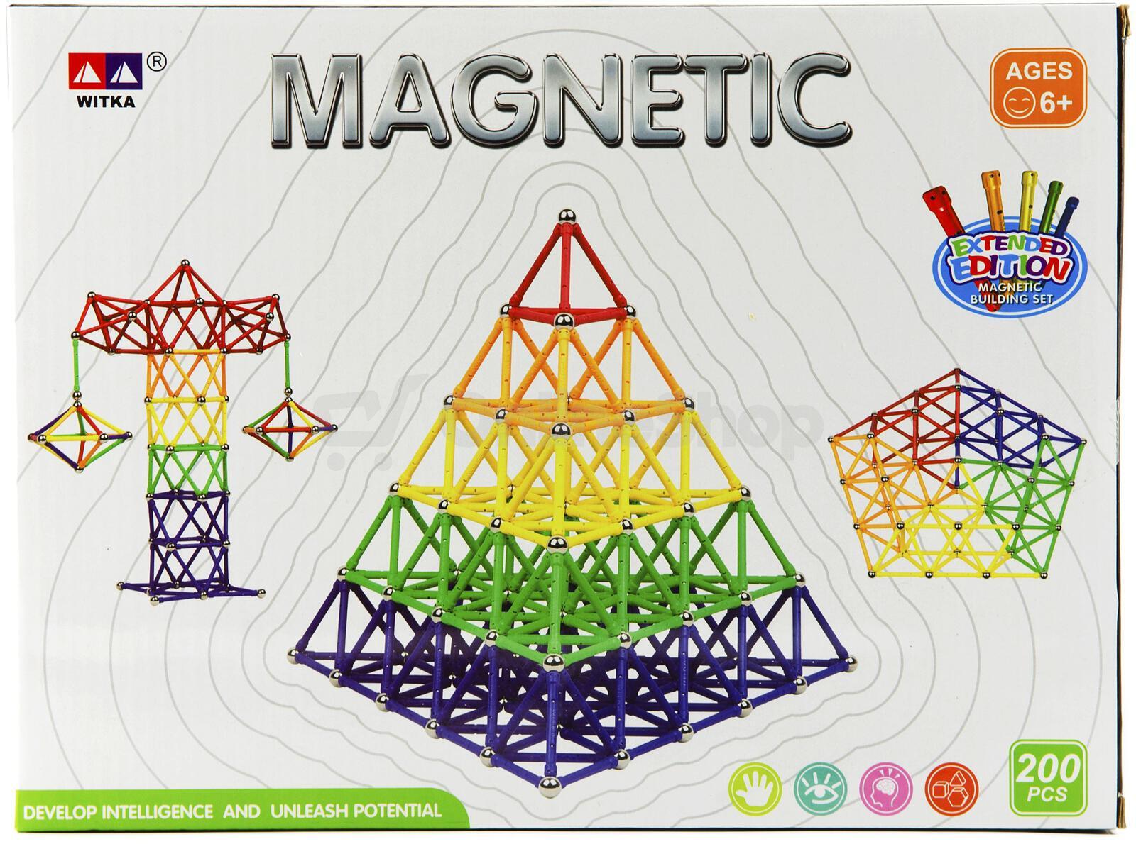 Magnetická stavebnice Teddies 200ks