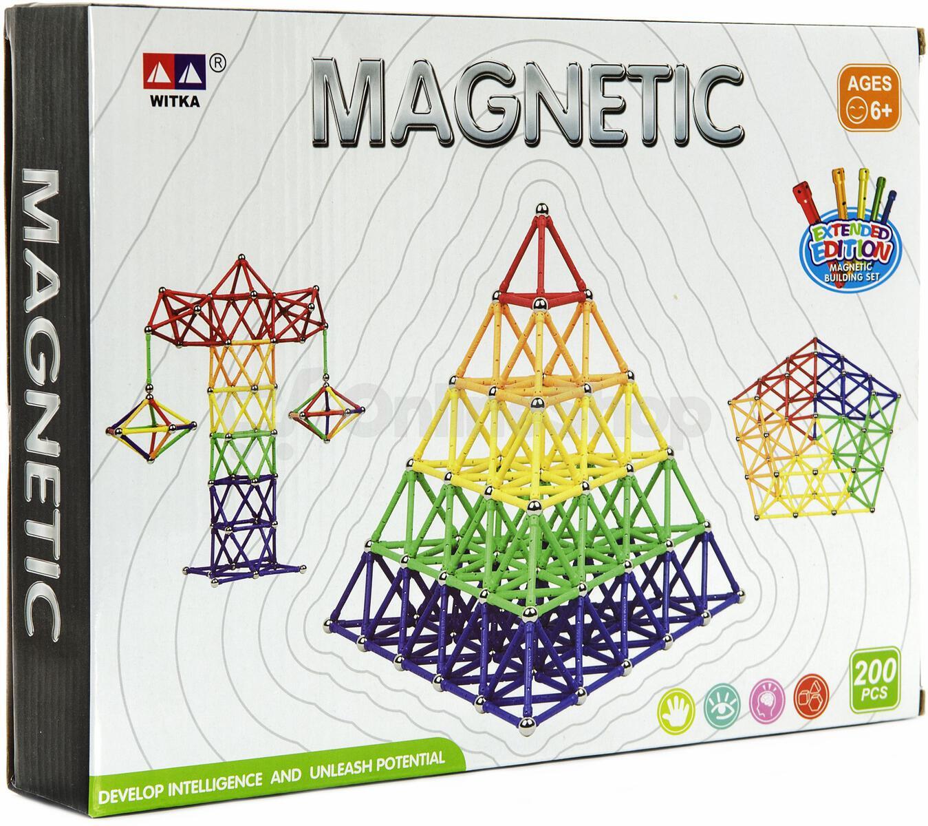 Magnetická stavebnice Teddies 200ks