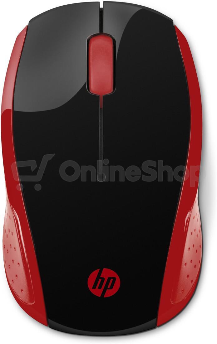 HP myš 200 bezdrátová červená (2HU82AA#ABB)