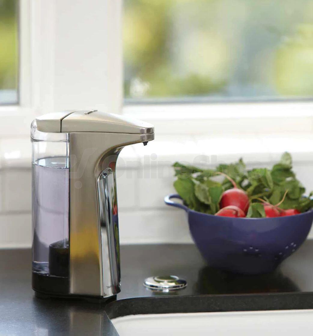 Bezdotykový dávkovač mýdla Simplehuman 237 ml, matný nikl, ST1023