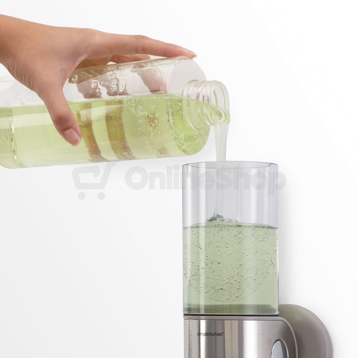 Dávkovač mýdla Simplehuman na zeď, nerez - 444ml BT1034
