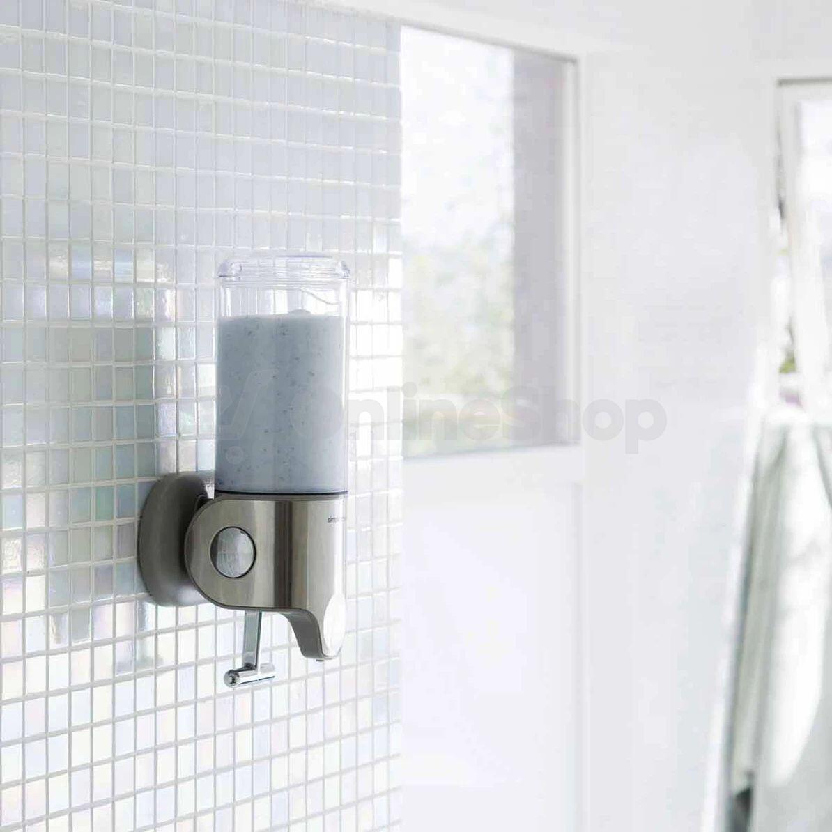 Dávkovač mýdla Simplehuman na zeď, nerez - 444ml BT1034