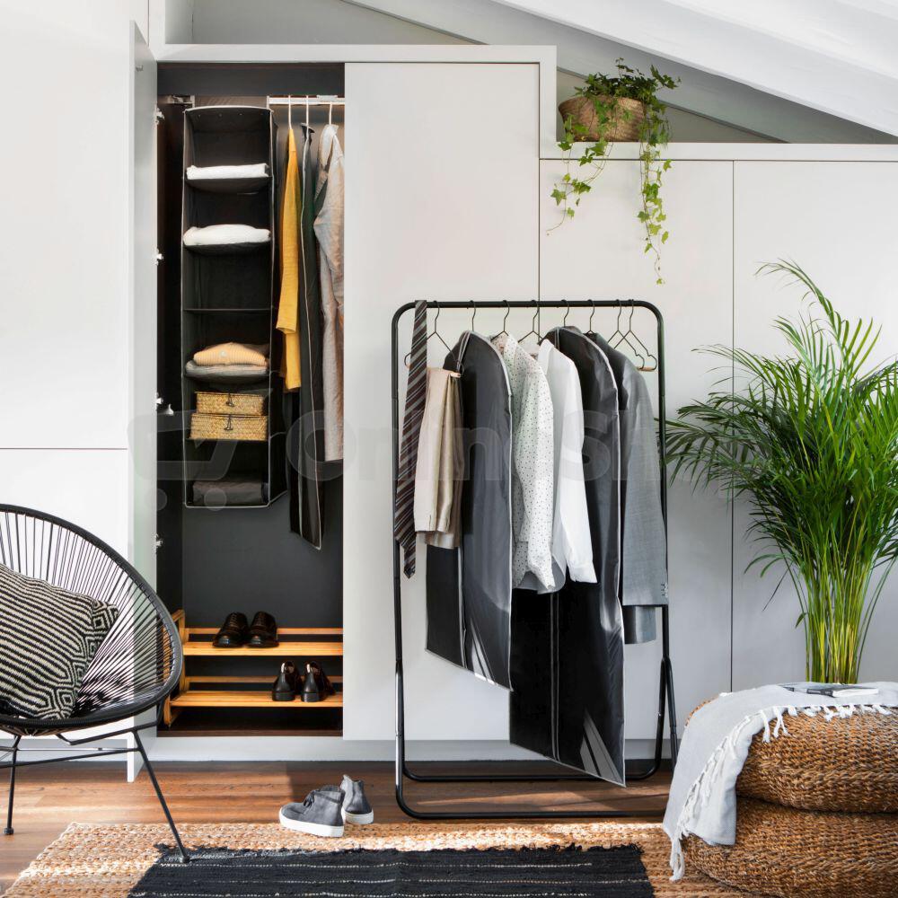 Obal na obleky a dlouhé šaty Compactor URBAN 60 x 137 cm - černý