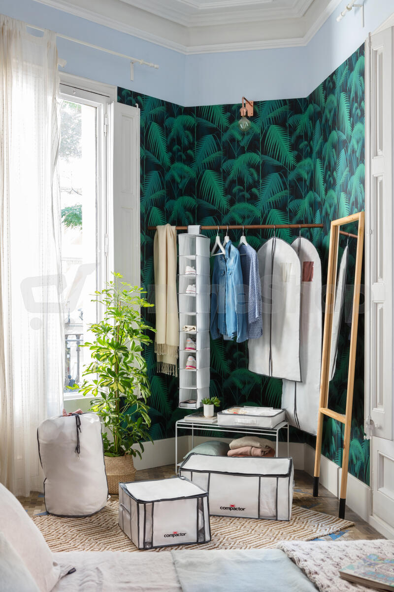 Obal na oblek a dlouhé šaty Compactor Life 60 x 137 cm, bílý polypropylén