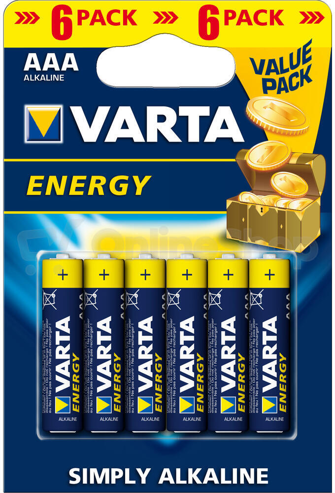 Baterie VARTA LR03 6BP AAA Energy Alk