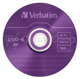 VERBATIM DVD-R 4,7GB/ 16x/ slim colour/ 5pack (43557)