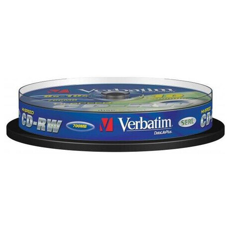 VERBATIM CD-RW80 700MB/ 8-12x/ 80 min/ 10pack/ spindle (43480)