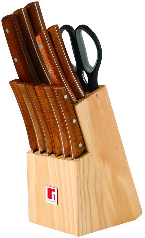 BERGNER Sada nožů v dřevěném bloku 13 ks NATURE BG-8911-MM