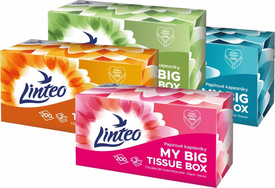 Papírové kapesníky Linteo satin box, 200ks
