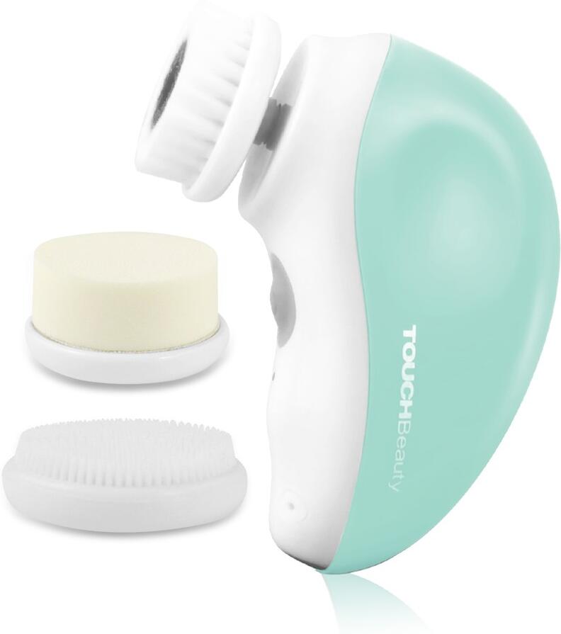 TOUCHBeauty 1387A Čistící kartáč na pleť 3v1 zelený