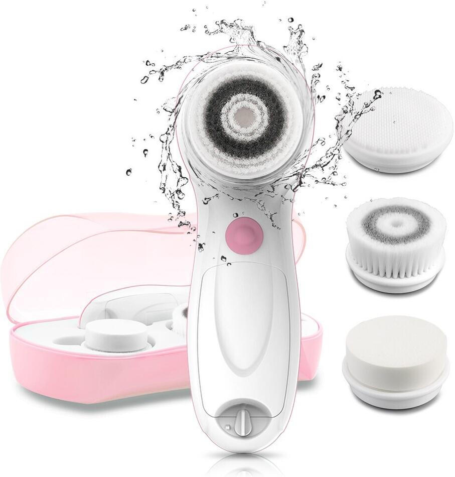 TOUCHBeauty 0759A Čistící kartáč na pleť 3v1 růžový