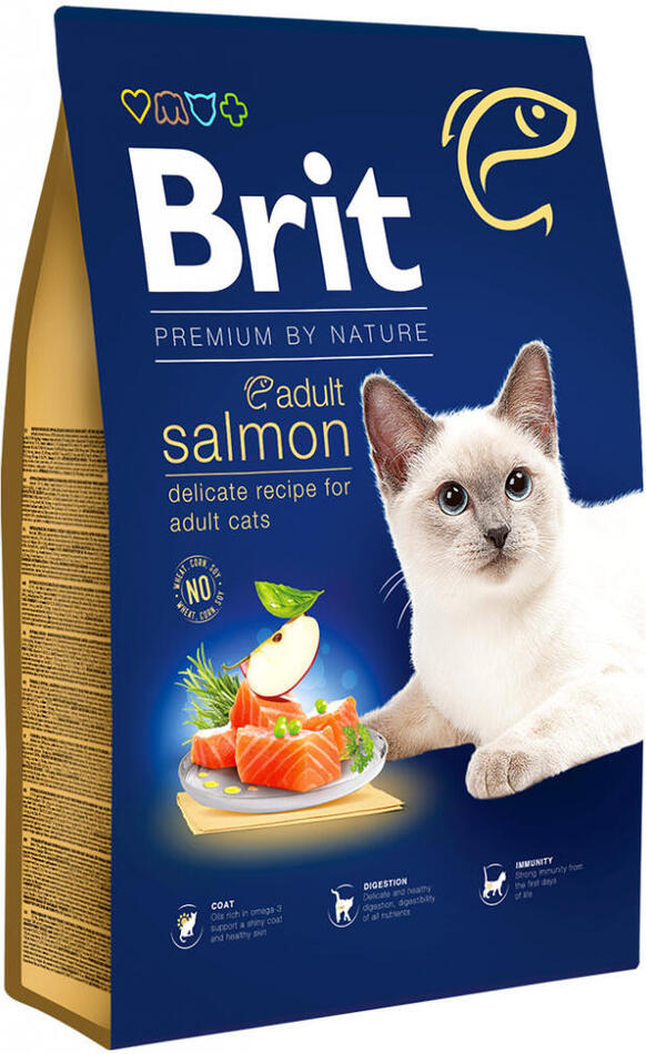 Brit Premium Cat by Nature Adult Salmon 8kg