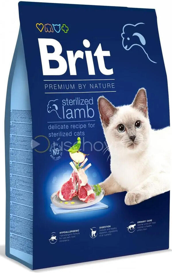 Brit Premium Cat by Nature Sterilized Lamb 8kg