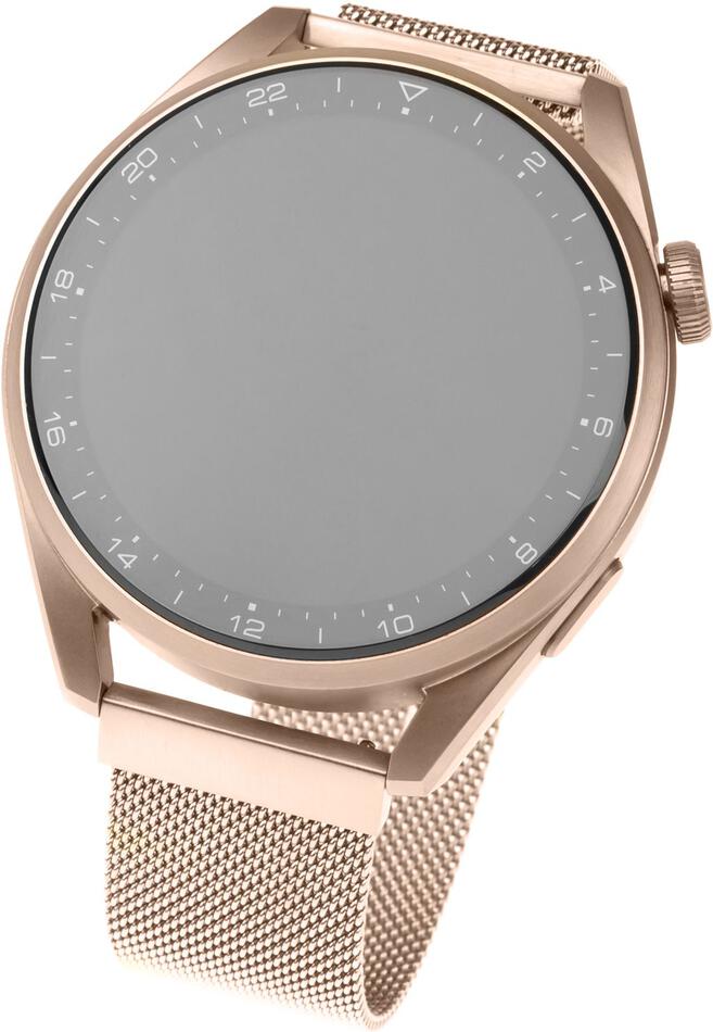 Síťovaný nerezový řemínek FIXED Mesh Strap s Quick Release 20mm pro smartwatch, růžové zlatý