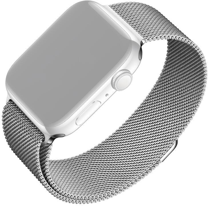 Síťovaný nerezový řemínek FIXED Mesh Strap pro Apple Watch 38/40/41mm, stříbrný