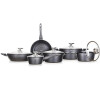 Sada hrnců Banquet Diamon Matte Grey 11 ks