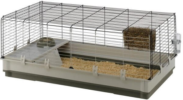 Klec pro hlodavce Ferplast KROLIK XL šedá s výbavou, 120x60x50cm