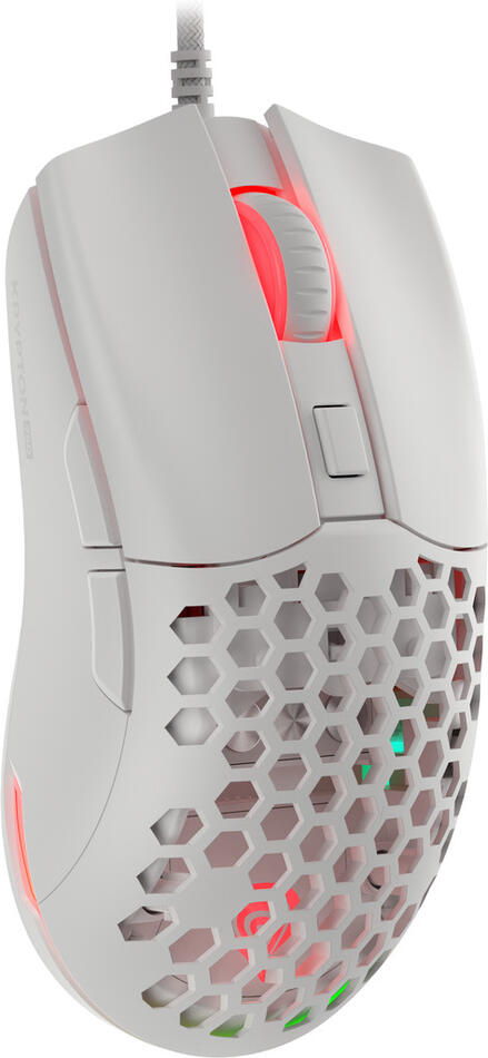 GENESIS herní optická myš KRYPTON 750/RGB/8000 DPI/Herní/Optická/8 000 DPI/Drátová USB/Bílá (NMG-1842)