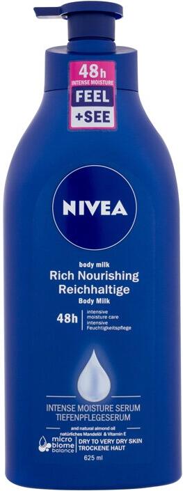 Tělové mléko Nivea Body Milk Rich Nourishing, 625 ml
