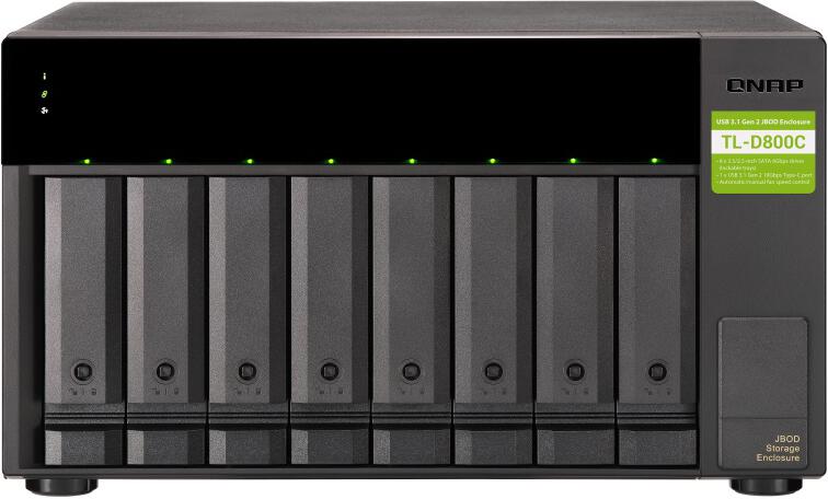 QNAP TL-D800C - úložná jednotka JBOD USB 3.2 (8x SATA), desktop