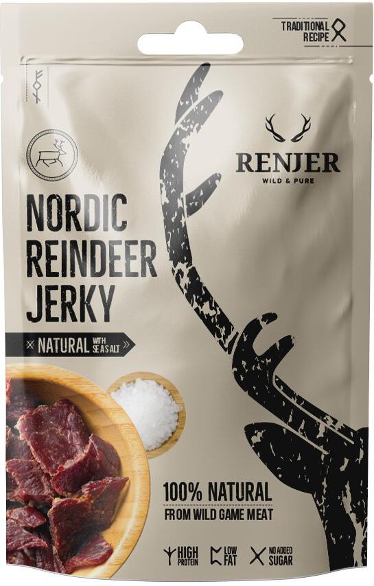 RENJER Traditional Nordic Reindeer (Sobi?) Jerky Sea Salt 25g