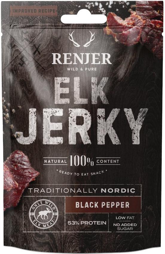 RENJER Modern Nordic Elk (Losi?) Jerky Black Pepper 25g
