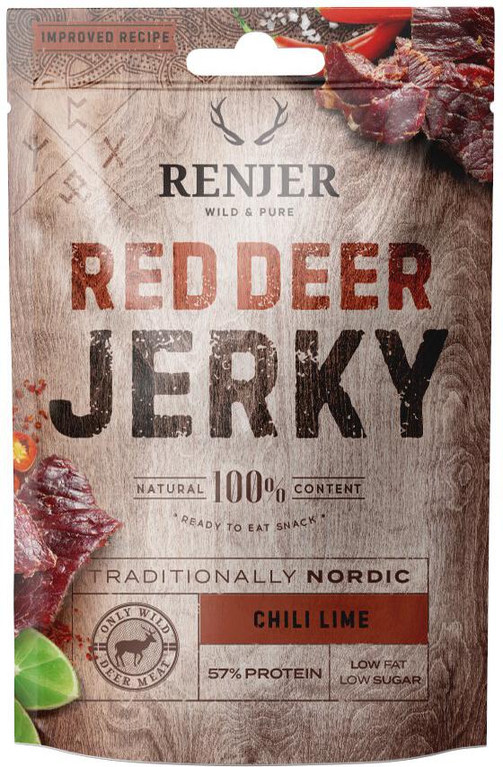 RENJER Modern Nordic Red Deer (Jeleni?) Jerky Chilli & Lime 25g