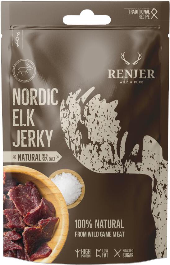 RENJER Traditional Nordic Elk (Losi?) Jerky Sea Salt 25g