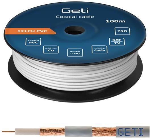 Koaxiální kabel GETI 121CU PVC 100 m