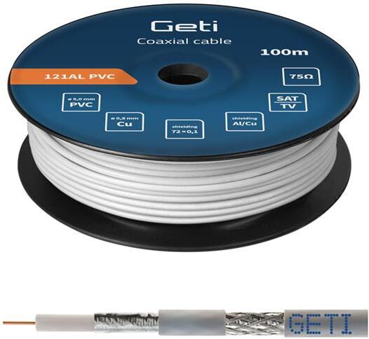 Koaxiální kabel GETI 121AL PVC 100 m