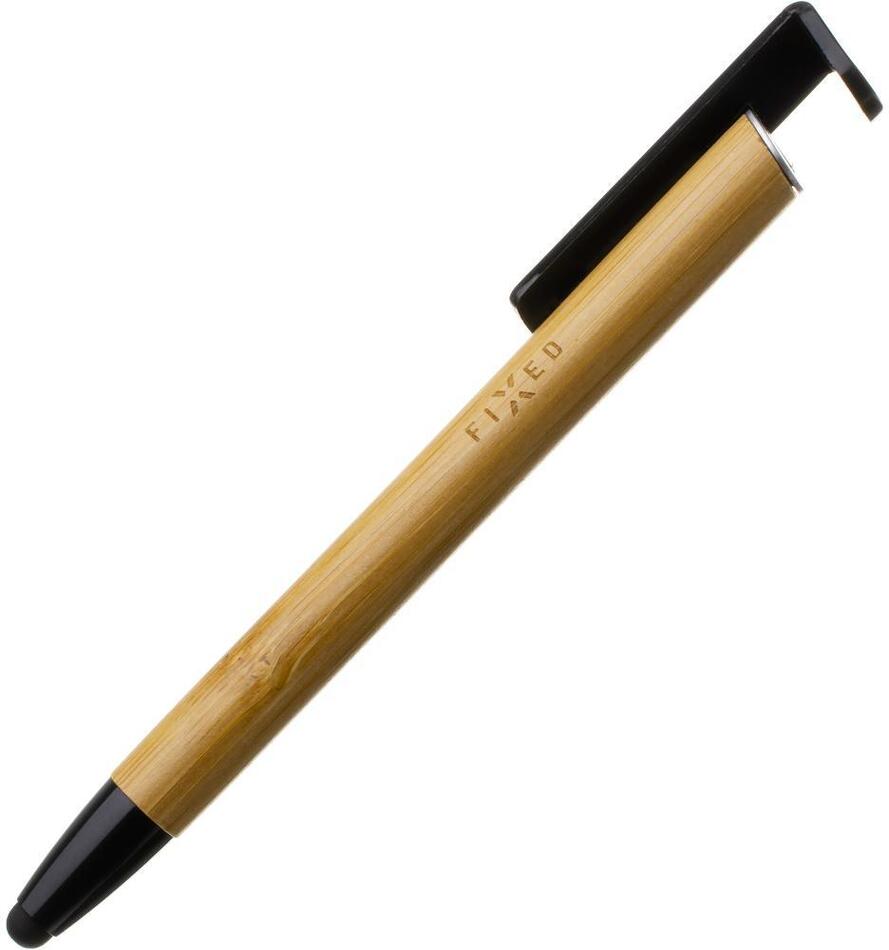 Propiska 3v1 se stylusem a stojánkem FIXED Pen, antibakteriální povrch, bambusové tělo