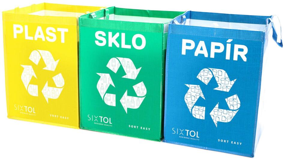 Tašky na tříděný odpad SIXTOL SORT EASY 3 BASIC, 3 x 36l