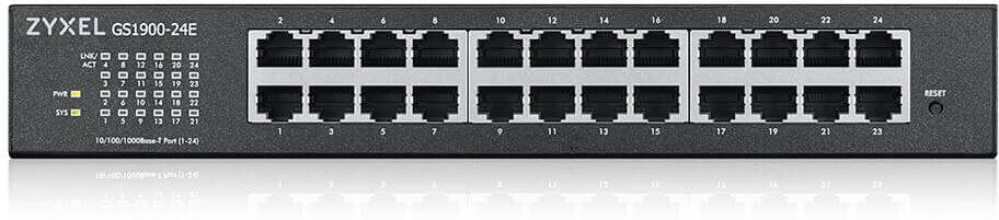 ZYXEL 24xGb IPv6 fanless smart swtch GS1900-24E v3 (GS1900-24E-EU0103F)