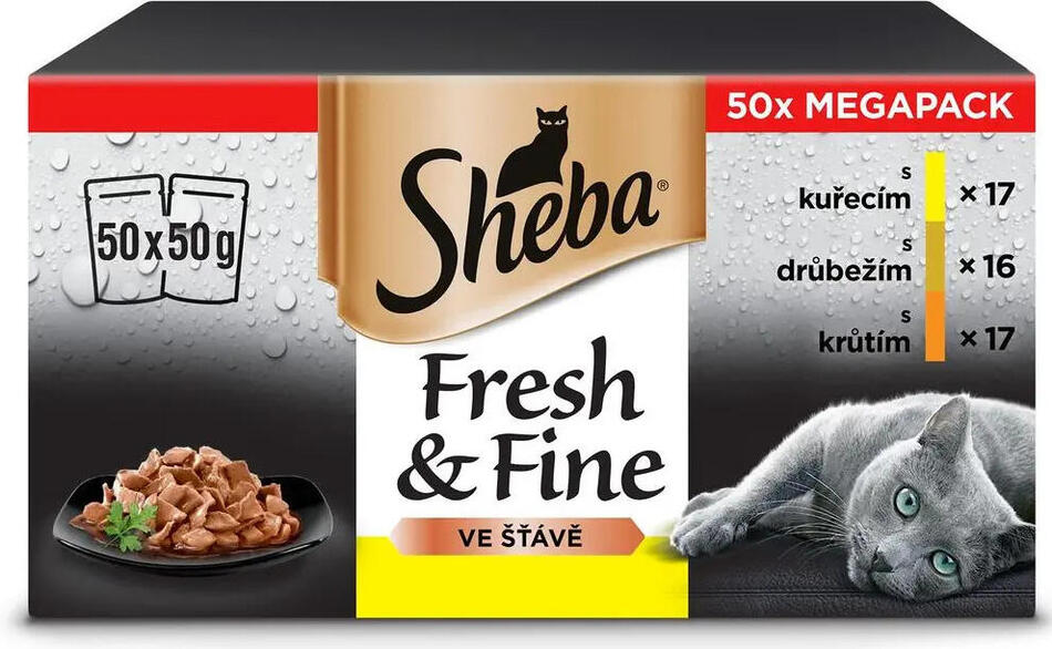 Sheba kapsa Fresh&Fine drůbeží výběr 50x50g