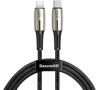 Baseus Waterdrop Series nabíjecí / datový kabel USB-C na Lightning 1,3m, černá (CATLRD-01)
