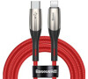 Baseus Horizontal nabíjecí / datový kabel USB-C / Lightning PD 18W 2m, červená (CATLSP-B09)