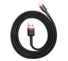 Baseus Cafule nabíjecí / datový kabel USB na Lightning 2,4A 1m, červená-černá (CALKLF-B19)