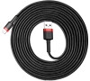 Baseus Cafule nabíjecí / datový kabel USB na Lightning 2,4A 3m, červená-černá (CALKLF-R91)