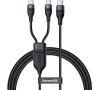 Baseus Flash Series nabíjecí / datový kabel USB-C na USB-C + USB-C 100W 1,5m, černá (CA1T2-C01)