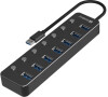Sandberg USB-A HUB, 7x USB 3.0, černý (134-33)