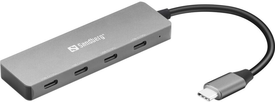 Sandberg USB-C HUB, porty 4x USB-C 3.0, stříbrný (136-41)