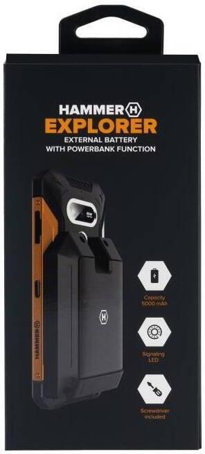 Externí baterie pro Hammer Explorer/Explorer Plus/Explorer Pro s funkcí powerbanky 5000 mAh černá myPhone