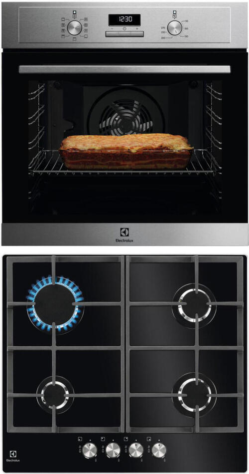 SET Trouba Electrolux 600 FLEX SurroundCook EOF3H40X + Plynová deska Electrolux KGG6426K