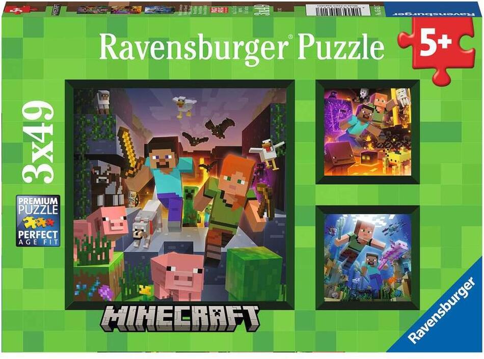 Puzzle Ravensburger Minecraft Biomes 3x49 dílků