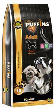 Puffins Dog Adult Beef 15kg