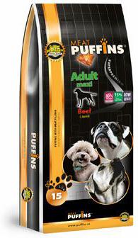 Puffins Dog Adult Maxi Beef 15kg