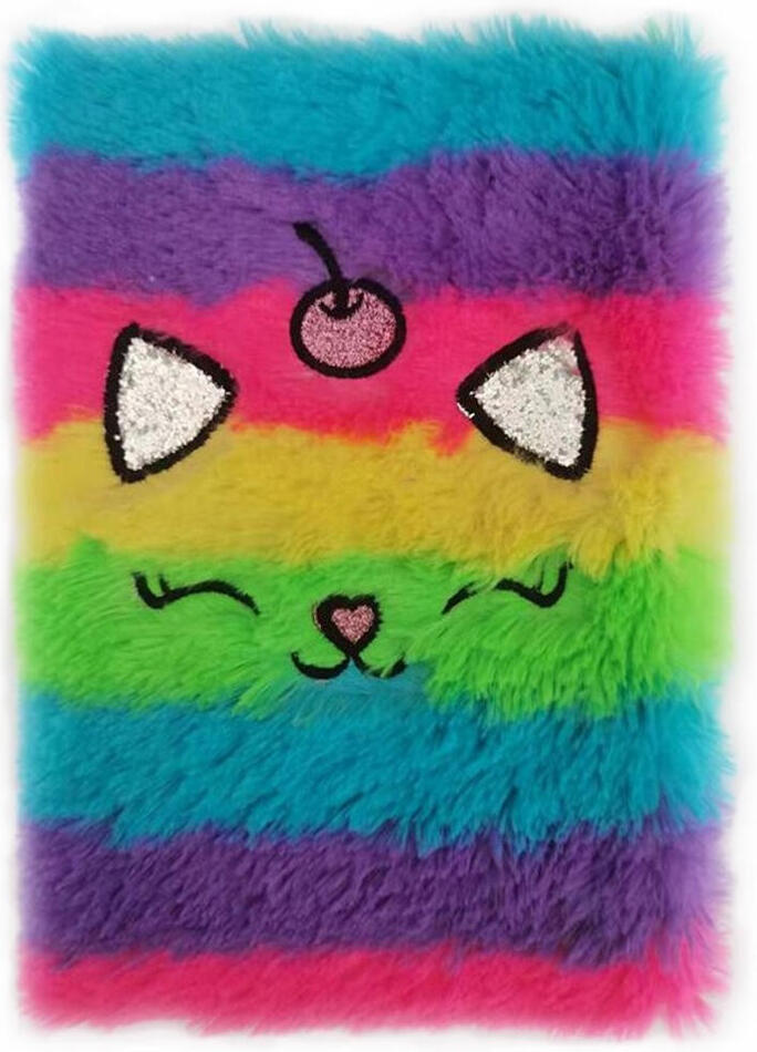EASY Kids PLUSHY RAINBOW Plyšový zápisník, A5, 80 listů