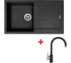 Sinks AMANDA 860 Pureblack+VITALIA GR